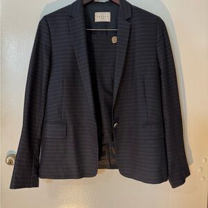 Sandro Black Pinstripe Two-Piece Set